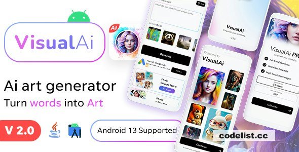 Ai Images Generator v2.0 - VisualAI + Photo Editor Tools Android App &raquo; Premium Scripts, Plugins &amp; Mobile