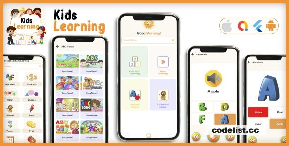 Kids learning App - kids all in one learning flutter app -Flutter Android & iOS App -V2 » Premium Scripts, Plugins & Mobile