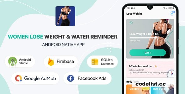 Women Lose Weight & Water Reminder v2.1 - Android (Kotlin) » Premium Scripts, Plugins & Mobile