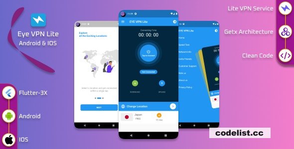 EYE VPN Lite - Flutter VPN Application With Web Admin Panel » Premium Scripts, Plugins & Mobile