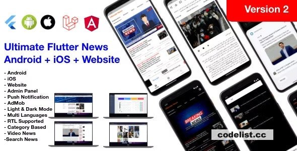 News Full App v3.0 - Flutter App Android + iOS + Website &raquo; Premium Scripts, Plugins &amp; Mobile