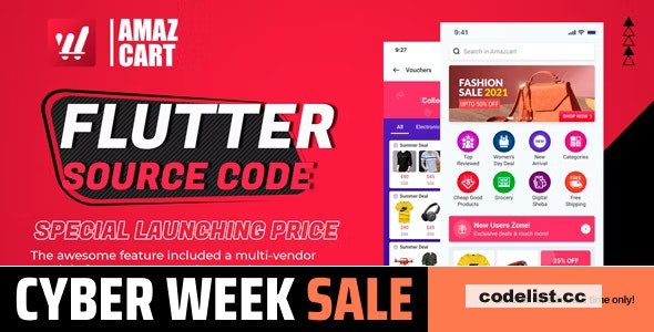 Flutter AmazCart v3.0 - Ecommerce Flutter Source code for Android and iOS » Premium Scripts, Plugins & Mobile