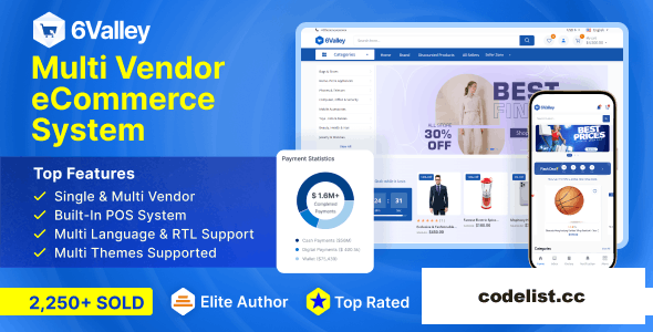 6valley v15.1 - Multi-Vendor E-commerce - Complete eCommerce Mobile App, Web, Seller and Admin Panel - nulled » Premium Scripts, Plugins & Mobile