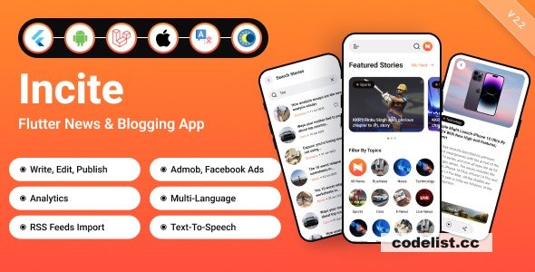 Incite v2.7.1 - Short News App & Web, Blog App with Laravel Admin Panel for Android & iOS » Premium Scripts, Plugins & Mobile