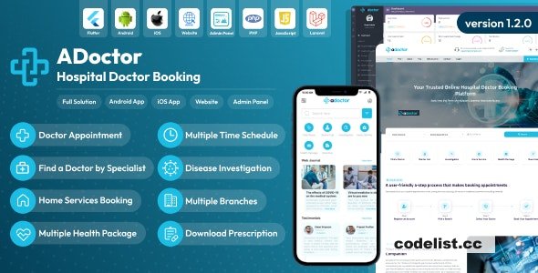 ADoctor v1.2.0 - Hospital Doctor Booking Android and iOS App - nulled » Premium Scripts, Plugins & Mobile