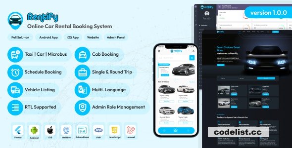 Rentify v1.0.0 - Online Car Rental Booking System Full Solution &raquo; Premium Scripts, Plugins &amp; Mobile