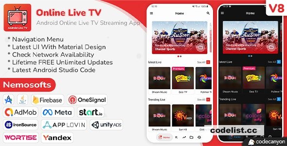 Android Online Live TV Streaming v10.3 - nulled » Premium Scripts, Plugins & Mobile