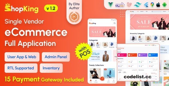 ShopKing v1.5 - eCommerce App with Laravel Website & Admin Panel with POS - Inventory Management - nulled » Premium Scripts, Plugins & Mobile
