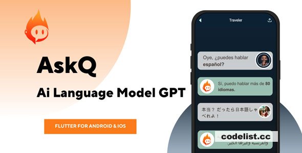 AskQ - Ai Language Model GPT - Flutter &raquo; Premium Scripts, Plugins &amp; Mobile