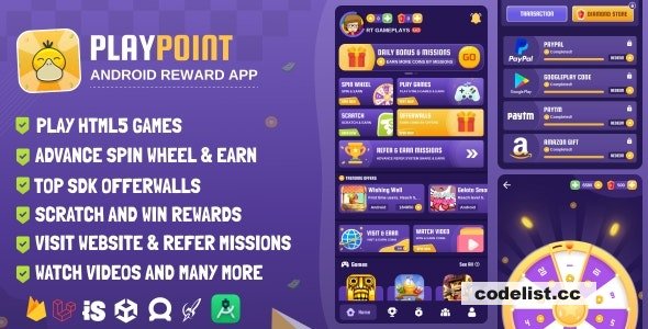 PlayPoint v1.5 - Android App with Admin Panel &raquo; Premium Scripts, Plugins &amp; Mobile