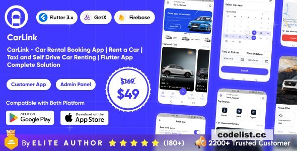 CarLink v1.2 - Car Rental Booking App - Rent a Car - Taxi and Self Drive Car Renting - Complete Solution » Premium Scripts, Plugins & Mobile