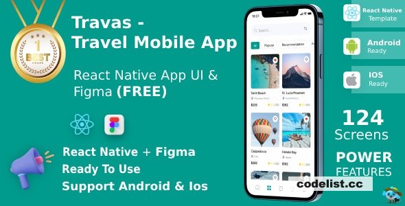 Traves v1.3 - Travel Mobile App - UI Kit - React Native » Premium Scripts, Plugins & Mobile