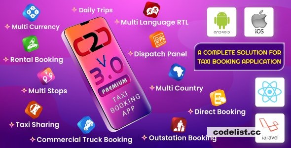 Cab2door v3.0 - Online Taxi Booking App Full Solution » Premium Scripts, Plugins & Mobile
