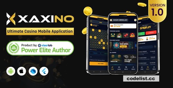 Xaxino v1.0 - Ultimate Casino Mobile Application » Premium Scripts, Plugins & Mobile