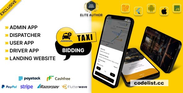Tagxi Super Bidding - Taxi + Goods Delivery Complete Solution With Bidding Option - 27 May 2025 » Premium Scripts, Plugins & Mobile