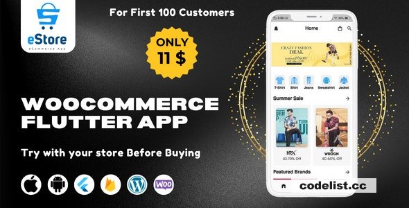 eStore v1.1 - Build a Flutter eCommerce Mobile App for Android and iOS from WordPress WooCommerce Store » Premium Scripts, Plugins & Mobile