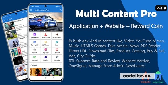 Multi Content Pro (Application and Website) v2.3.0 - nulled » Premium Scripts, Plugins & Mobile