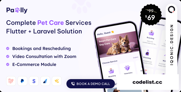 Pawlly v2.0 - All-in-one Pet Care Solution in Flutter + Laravel with ChatGPT » Premium Scripts, Plugins & Mobile