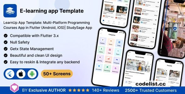LearnUp UI App Template v1.0 - Multi-Platform Programming Courses in Flutter » Premium Scripts, Plugins & Mobile
