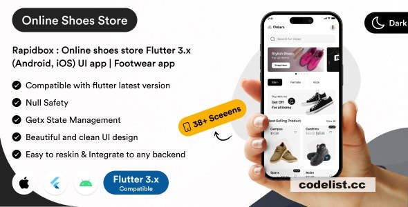 Rapidbox - Online shoes store Flutter 3.x (Android, iOS) UI app &raquo; Premium Scripts, Plugins &amp; Mobile