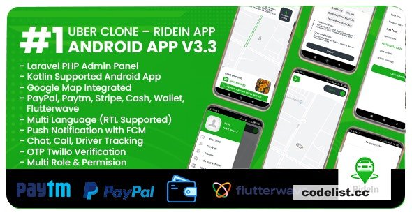 RideIn Taxi App v3.3 - Android Taxi Booking App With Admin Panel » Premium Scripts, Plugins & Mobile