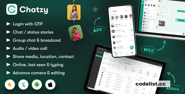 Chatzy v1.0.11 - Whatsap Clone Chat & Call App » Premium Scripts, Plugins & Mobile