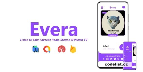 Evera v3.0.0 - Single Station Radio & TV App | ADMOB, FIREBASE, ONESIGNAL » Premium Scripts, Plugins & Mobile