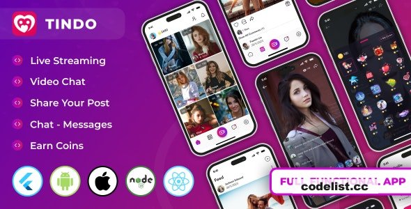 Tindo - Live streaming tango clone, Video call, Chat messages - 15 August 2024 » Premium Scripts, Plugins & Mobile