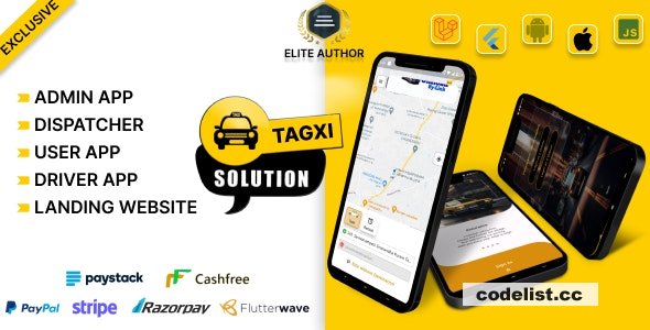 Tagxi - Complete Taxi Booking Solution - 30 September 2024 &raquo; Premium Scripts, Plugins &amp; Mobile