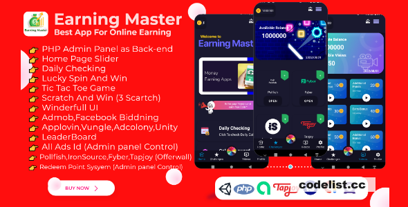 Earning Master v1.0.5 - Android Rewards Earning App With Admin Panel » Premium Scripts, Plugins & Mobile