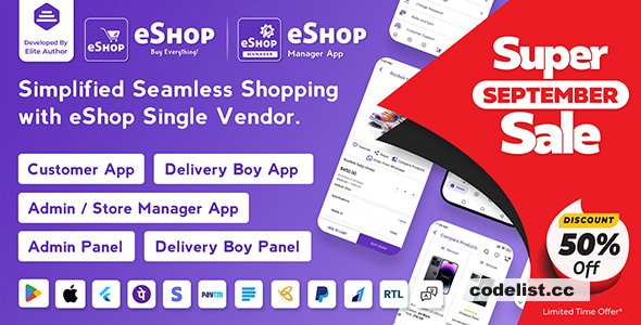 eShop v4.4.0 - eCommerce Single Vendor App - nulled » Premium Scripts, Plugins & Mobile