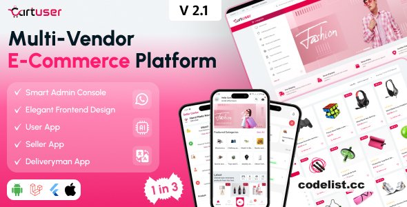 CartUser v2.1 - Multi-Vendor E-commerce - Complete eCommerce Mobile App, Web, Admin and Seller Panel &raquo; Premium Scripts, Plugins &amp; Mobile