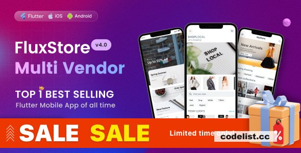 Fluxstore Multi Vendor v4.3 - Flutter E-commerce Full App » Premium Scripts, Plugins & Mobile