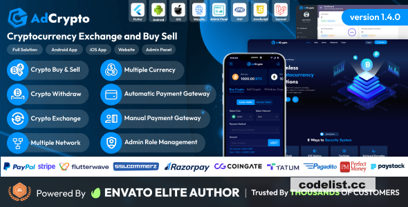 AdCrypto v1.4.0 - Cryptocurrency Exchange and Buy Sell Full Solution » Premium Scripts, Plugins & Mobile