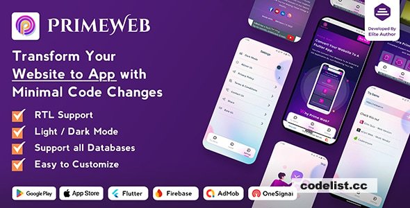Prime Web v2.0.2 - Convert Website to a Flutter App » Premium Scripts, Plugins & Mobile