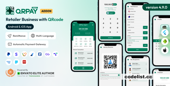 QRPay Agent v4.9.0 - Retailer Business with QR Code Android and iOS App &raquo; Premium Scripts, Plugins &amp; Mobile