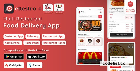 eRestro v1.2.6 - Multi Restaurant Flutter App - nulled » Premium Scripts, Plugins & Mobile