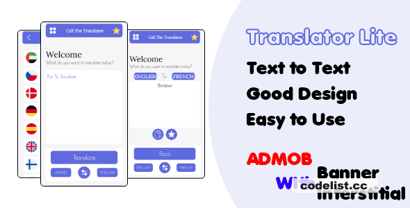 Translator Lite, Text to Text + Admob » Premium Scripts, Plugins & Mobile