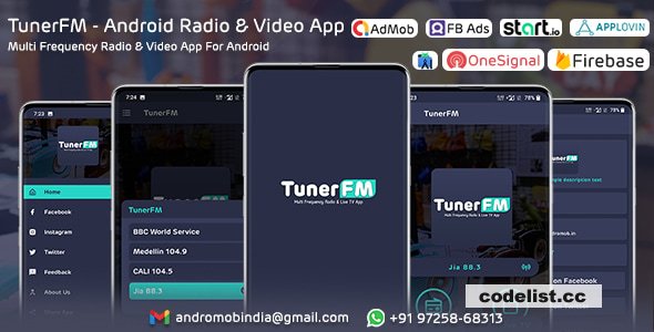 TunerFM v1.0 - Android Radio & Live TV App (Multi Frequency) » Premium Scripts, Plugins & Mobile