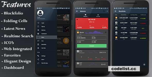 CCT v2.0 - Crypto Currency Tracker Android App » Premium Scripts, Plugins & Mobile
