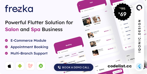 Frezka v3.3.2 - Software for Salons and Spa Businesses (Flutter + Laravel) » Premium Scripts, Plugins & Mobile