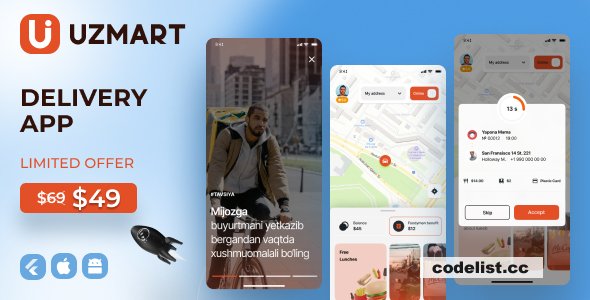 Uzmart - Delivery man app v2024-4 » Premium Scripts, Plugins & Mobile