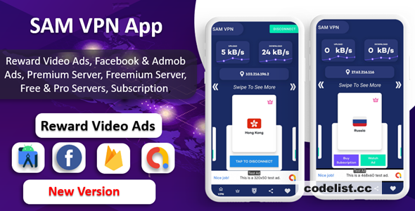 SAM VPN App v9.0 - Secure VPN and Fast Servers VPN » Premium Scripts, Plugins & Mobile
