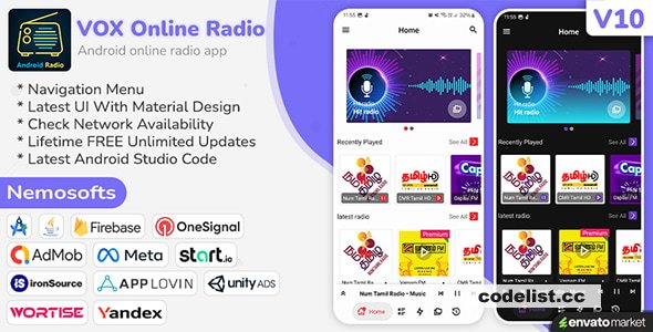 Android VOX Online Radio v11.0 » Premium Scripts, Plugins & Mobile