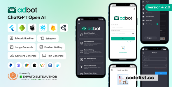 AdBot v4.2.0 - ChatGPT Open AI Android and iOS App &raquo; Premium Scripts, Plugins &amp; Mobile