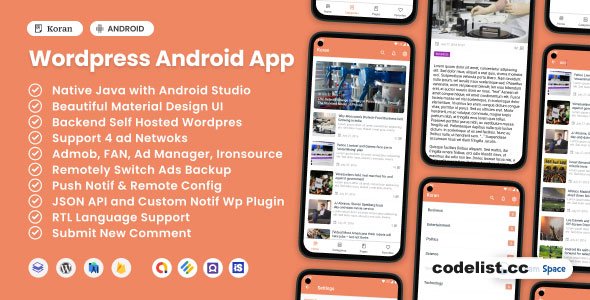 Koran v6.1 - Wordpress Android Application » Premium Scripts, Plugins & Mobile