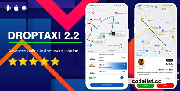 Droptaxi v2.2.0 - White label mobile taxi app software script » Premium Scripts, Plugins & Mobile