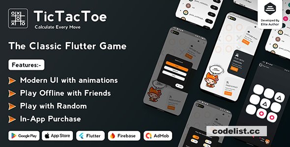 Tic Tac Toe v1.1.1 - The Classic Flutter Tic Tac Toe Game » Premium Scripts, Plugins & Mobile