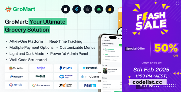 GroMart v4.2 - Grocery Store App - Multivendor Grocery Flutter App » Premium Scripts, Plugins & Mobile