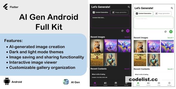 AI Image and AI Content Generator v1.2.0 - Android App Full Kit » Premium Scripts, Plugins & Mobile